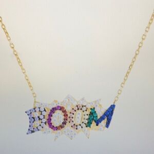 REDUCED BY $10 Sphera Milano 18k over 925 SilverCZ BOOM Necklace